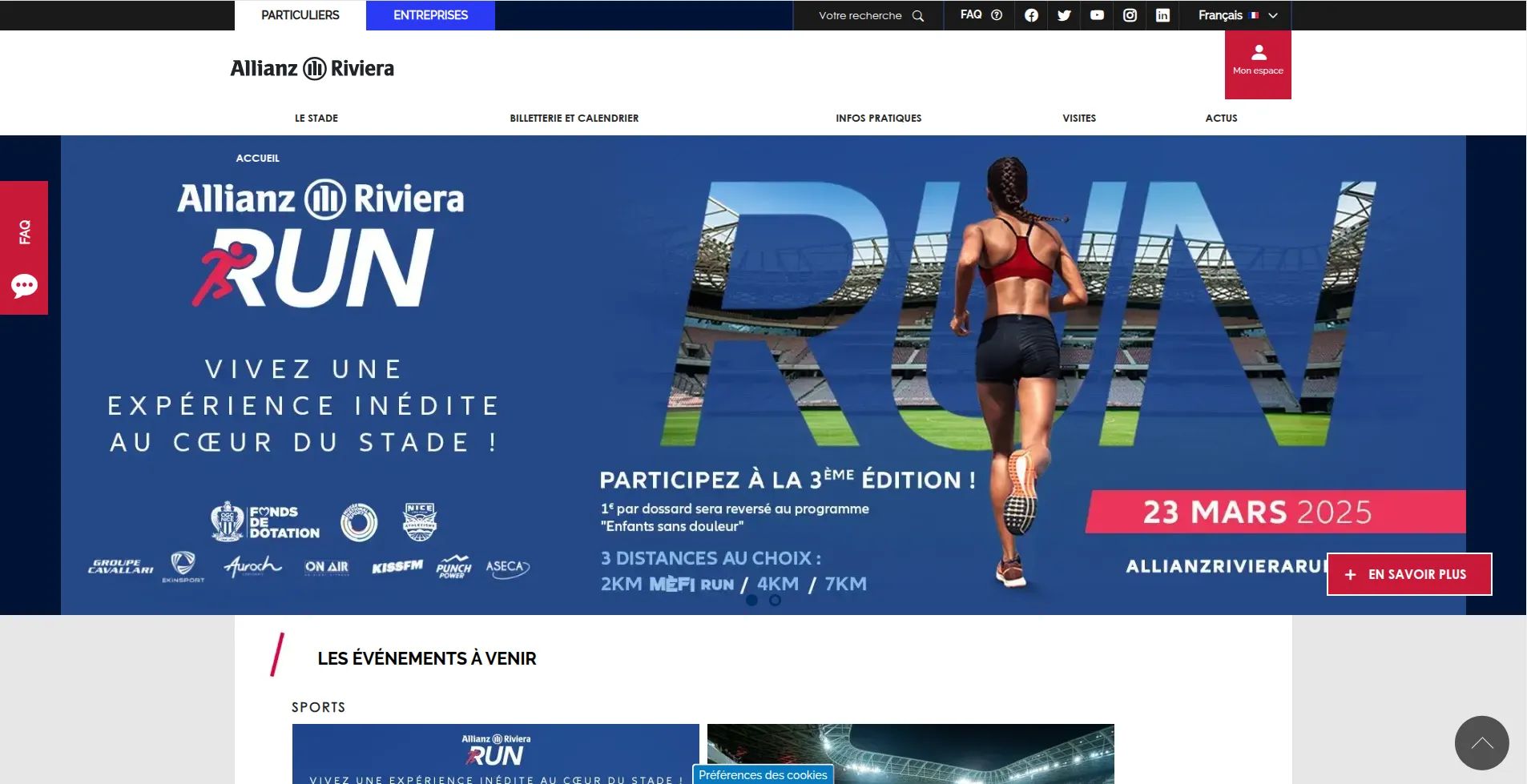 Capture d'écran du projet Allianz Riviera